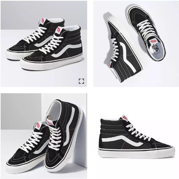 Vans Other - Vans Black and White High-Top Athletic Shoes